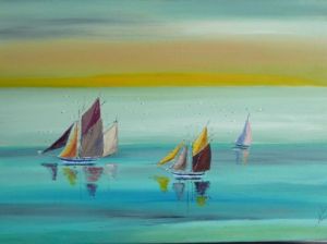 Peinture de PLUME NATHALIE MAISONNEUVE: TURQUOISE N7