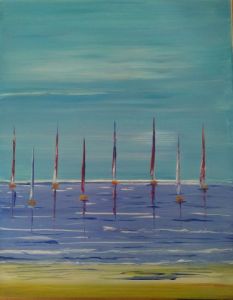 Peinture de PLUME NATHALIE MAISONNEUVE: régate