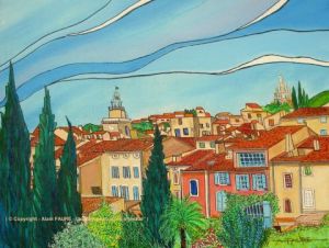 Peinture de ALAIN FAURE: NYONS LA SEDUISANTE