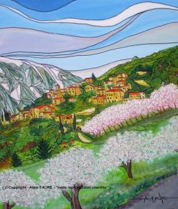 Peinture de ALAIN FAURE: BRANTES AU PRINTEMPS