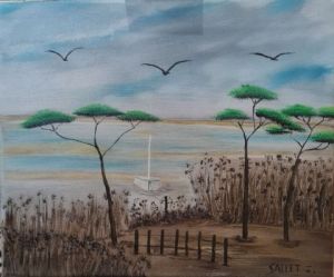 Peinture de isabelle sallet : LA BARQUE