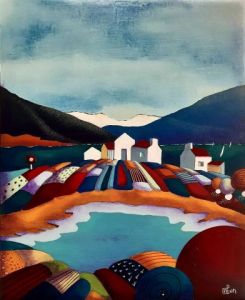 Peinture de Marie-Pierre JAN: Entre étang et mer