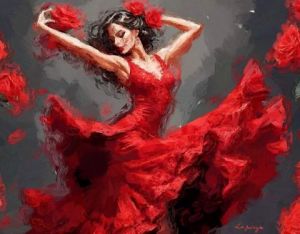 Art_numerique de Françoise DELEGLISE: Flamenco2