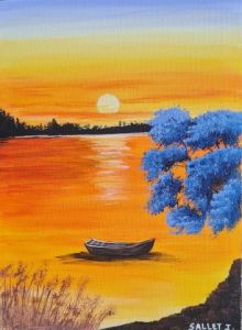 Peinture de isabelle sallet : MA BARQUE