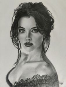 Dessin de Jean Kirsch: Portait de Lydia 