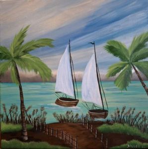 Peinture de isabelle sallet : TURQUOISE