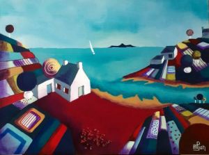 Peinture de Marie-Pierre JAN: Terre Rouge