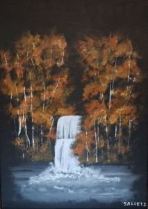 Peinture de isabelle sallet : LA CASCADE