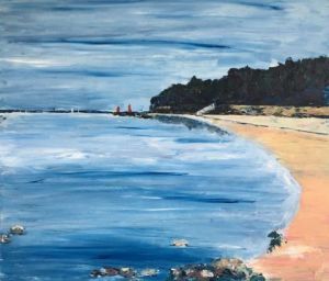 Peinture de valerie jouve: séné, moustérian, la pointe du bill