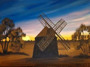 Peinture de isabelle sallet : MOULIN DE LESPIGNAN