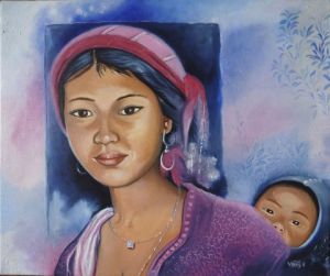 Peinture de Abt Veronique: portrait d'Asie