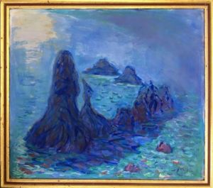 Peinture de DENISE JOUVE: belle ile, les aiguilles