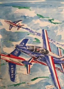 Peinture de COMETE: Patrouille acrobatique de France