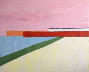 Peinture de valerie jouve: quiberon, la grande plage