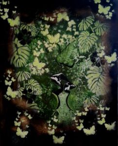 Peinture de isabelle sallet : LE BAISER