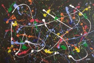 Peinture de Guy Boulianne: Fenêtres sur l’espace (œuvre No. 5 sur 6)