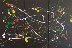 Peinture de Guy Boulianne: Fenêtres sur l’espace (œuvre No. 6 sur 6)