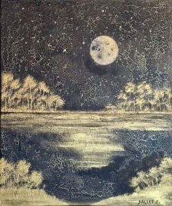 Peinture de isabelle sallet : NUIT MAGIQUE