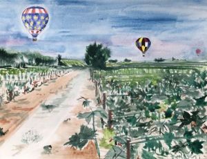 Peinture de COMETE: Montgolfieres 2