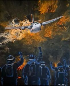 Peinture de isabelle sallet : LES SOLDATS DU FEU