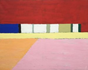 Peinture de valerie jouve: île de sein, quai des paimpolais