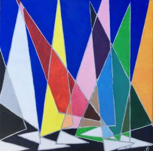 Peinture de valerie jouve: marine arlequin 2