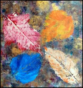 Peinture de ANTOINE MELLADO: Eclats de lumière , feuilles 1