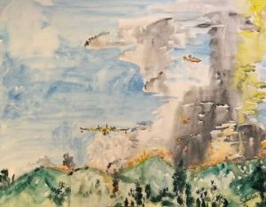 Peinture de COMETE: Canadair