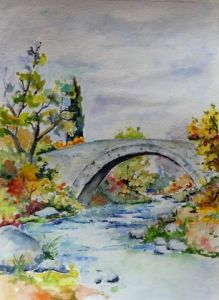 Peinture de Jean Jourdan: Il suffit de passer le pont