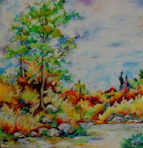 Peinture de Jean Jourdan: L'étang chimérique