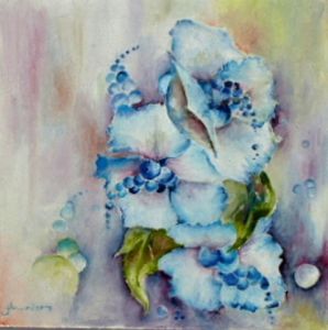 Peinture de Jean Jourdan: Blooming in blue