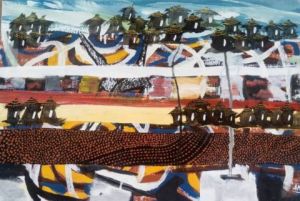 Peinture de Dieudonne: Mon beau village 