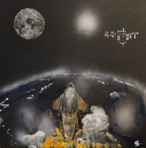 Peinture de COMETE: LAUNCH OF A SPACECRAFT