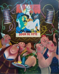 Peinture de Alain Willette: Jour de fete 