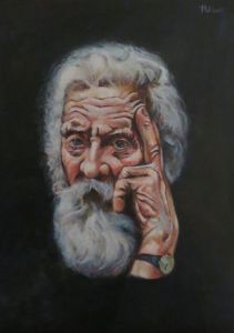 Peinture de Patmor: Vieil homme pensif