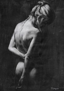 Peinture de Patmor: Nu en noir et blanc