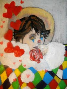 Peinture de Jarymo: Colombine et Arlequin