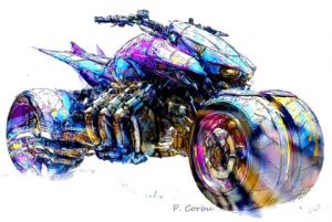 Art_numerique de Corbu Pierre: Motorcycle Quantum 02