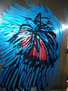 Peinture de GHIS: UN INDIEN DANS LA VILLE