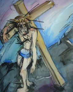 Peinture de Michel JASINSKI: Ça descend !