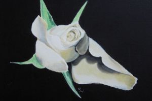 Peinture de Virginie Wibaux: Fleur coquillage