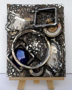 Sculpture de anny aguiar: duo en bleu azur