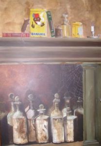 Peinture de angelique breton: La Cheminee