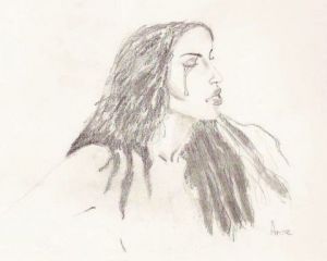 Dessin de paradisianna: tristesse