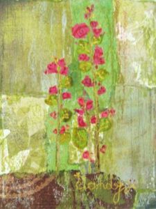 Collage de SandJ: rose tremiere 1