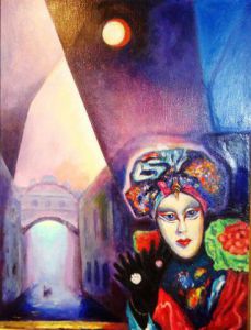 Peinture de Monique RENAULT: Solitude à venise