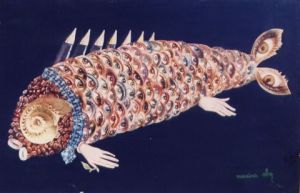 Collage de Marina Obo: La Carpe- A carpa