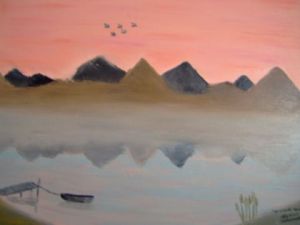 Peinture de mathias blaizot: un coin de paradis