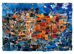 Collage de pup: maisons de mer