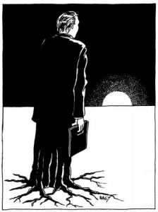 Dessin de xxxxxx Nagy: Chomeur qui se leve tot